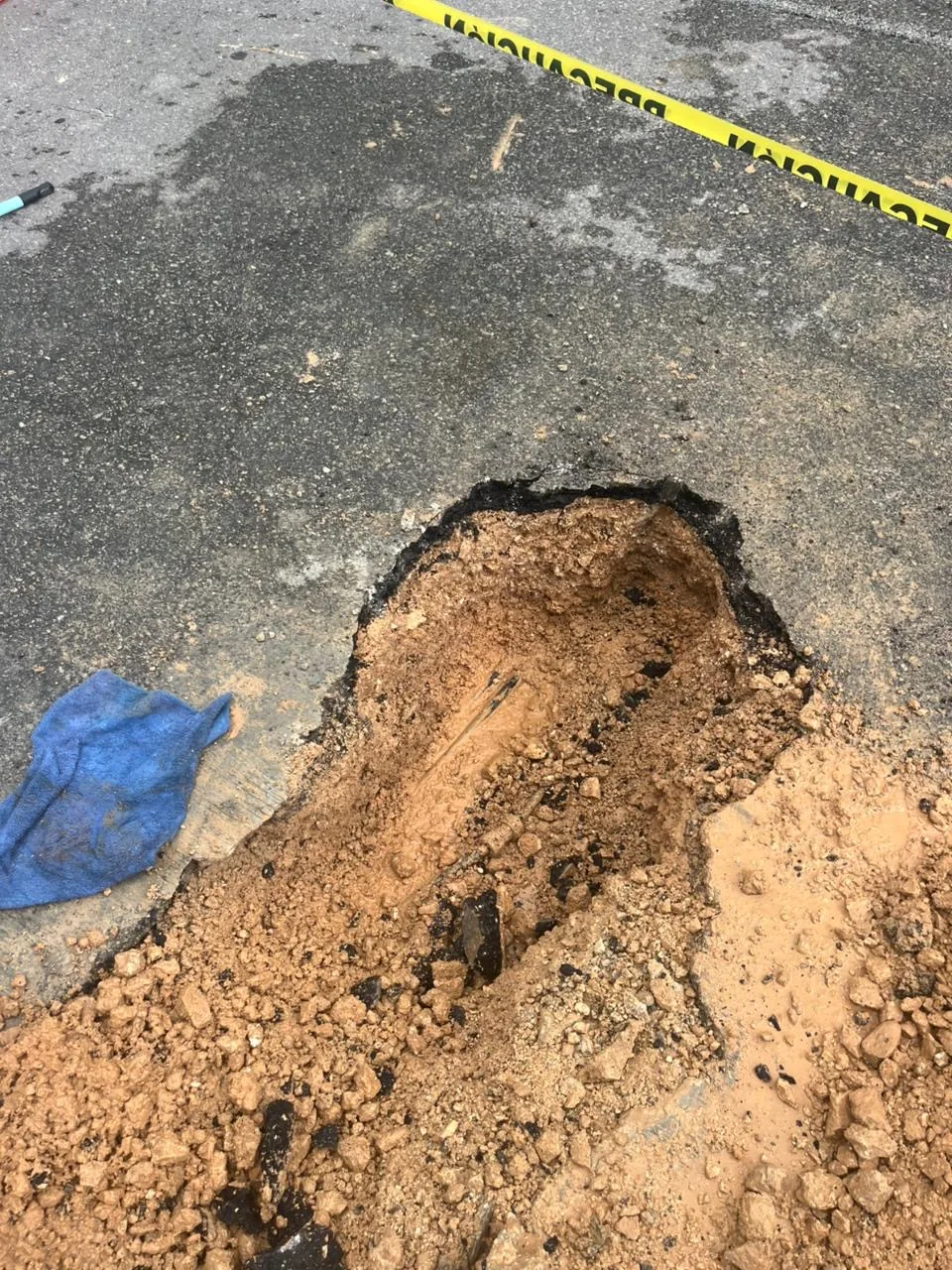 Excavación controlada en la vialidad